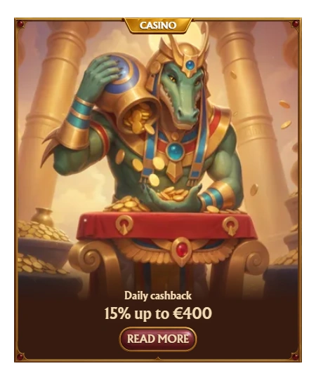 Amunra Casino Daily Cashback Bonus 15 Percent Up To 400