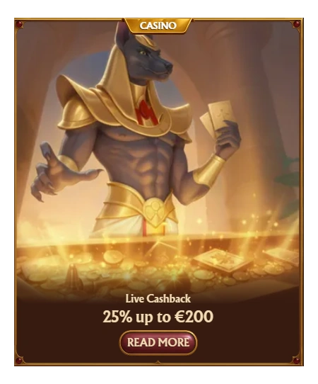 Amunra Casino Live Cashback Bonus 25 Percent Casino Rewards