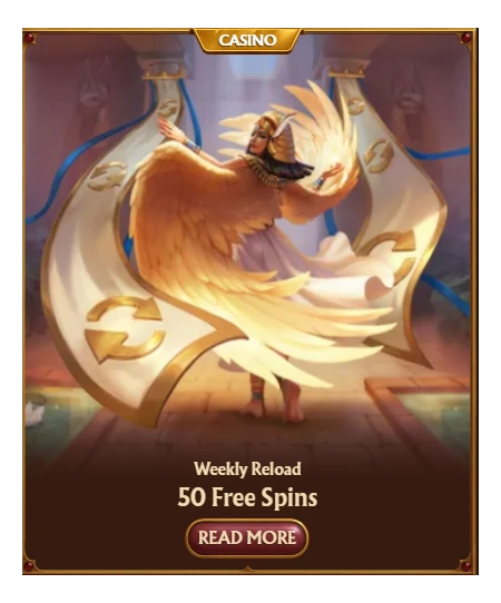 Amunra Casino Weekly Reload Bonus 50 Free Spins Reward