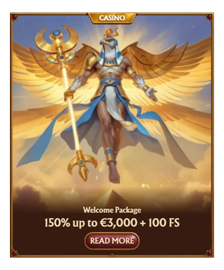 Amunra Casino Welcome Package Bonus 150 Percent Free Spins